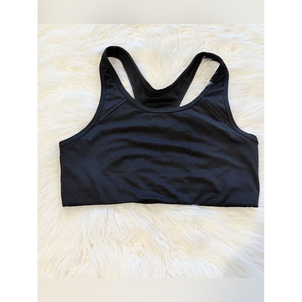 PINK Victoria's Secret Black Racerback Sports Bra